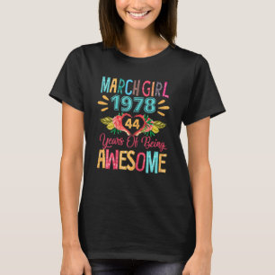 T-shirt Marche Des Femmes Vêtements Fille 1978 44 Ans D'Êt