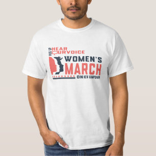 T-shirt Marche du Hampshire de l'art féministe et des vête