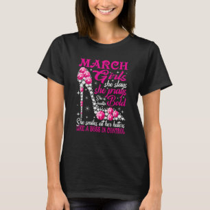 T-shirt Marche fille elle envoie elle prie elle est belle