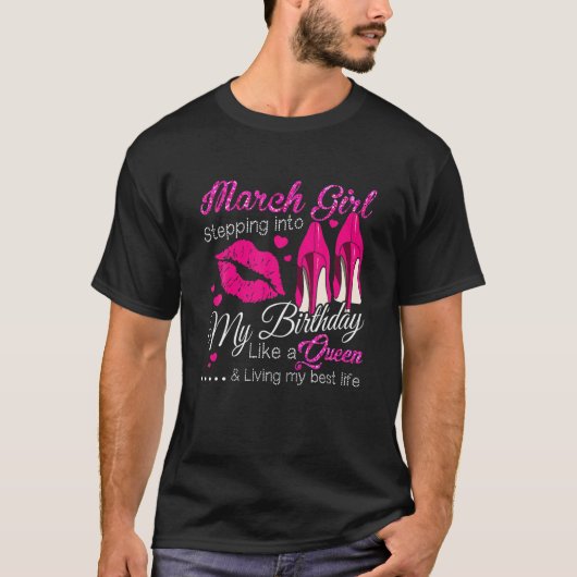 T-shirt Marche Fille Entrant Dans Mon Anniversaire Comme U (Devant)