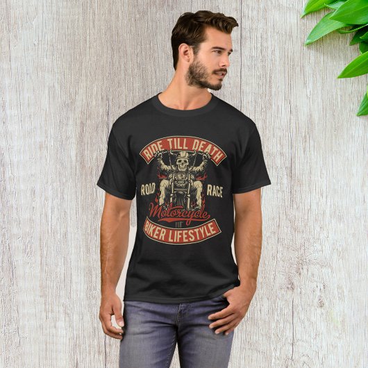 T-shirt Marche jusqu'à la mort Modes de vie du motard