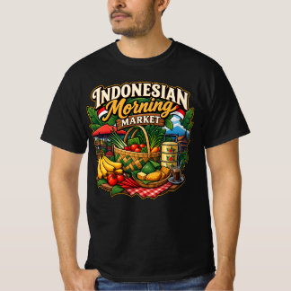 T-shirt Marché matinal indonésien