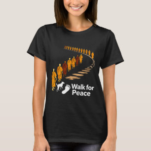 T-shirt Marche paix 2026 paix mondiale moines avec aloka c