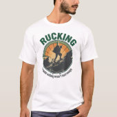 T-shirt Marcher avec un sac à dos parce que marcher n'étai (Devant)