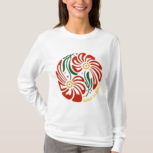 T-shirt Marcher dans la fleur (Devant)