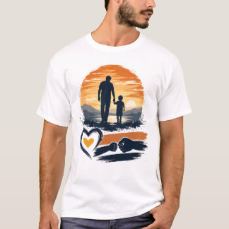 T-shirt Marcher dans la vie ensemble père et fils