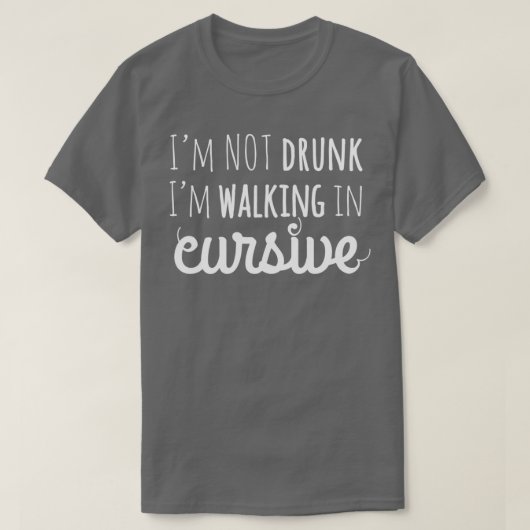 T-shirt Marcher en cursive (Design devant)