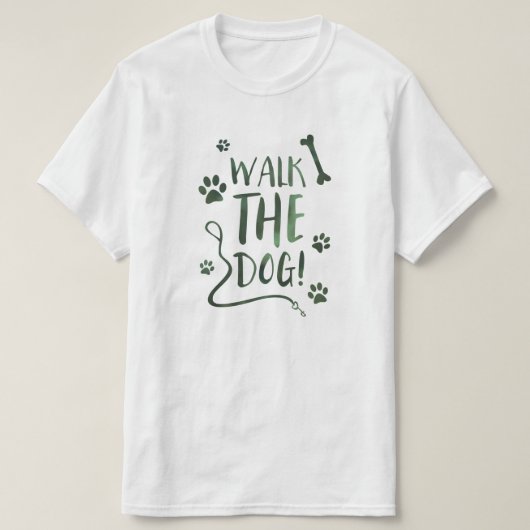 T-shirt marcher le chien (Design devant)