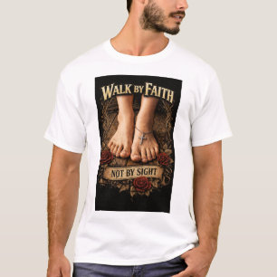 T-shirt Marcher par la foi & Romains 10:15