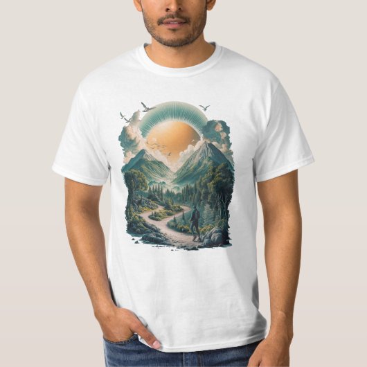 T-shirt marcher sur le sentier (Devant)