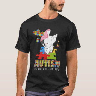 T-shirt Marcher Sur Une Voie Différente Autisme