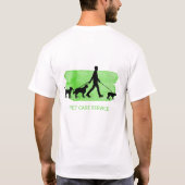 T-shirt Marcheur de chiens / Assis pour soins aux animaux (Dos)
