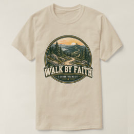 T-shirt Marchez par la foi Sentier de la montagne 2 Corint