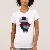 T-shirt Marching Band Cat Navy Blue Red (Devant)