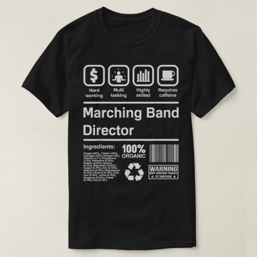 T-shirt Marching Band Directeur Cadeaux Drôle (Design devant)