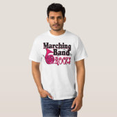 T-shirt Marching Band Rocks/ corne française (Devant entier)