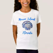 T-Shirt Marco Island Florida Pretty Mosaic Seashell Name (Devant)
