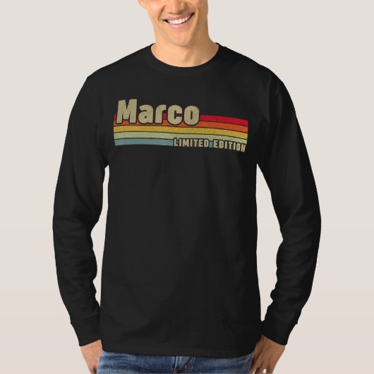 T-shirt Marco Nom Cadeau Anniversaire Personnalisé Funny C (Devant)