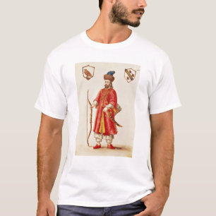 T-shirt Marco Polo s'est habillé dans le costume de tartr