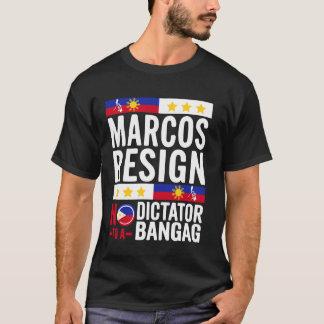 T-shirt Marcos Démission Se dresser contre la dictature au