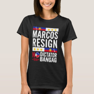 T-shirt Marcos Démission Stand Contre la Dictature aux Ph