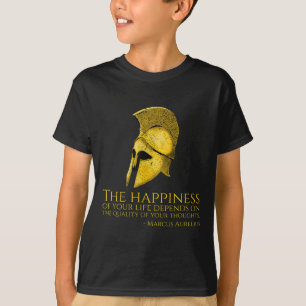 T-shirt Marcus Aurelius Citation stoïque Sur Le Bonheur - 