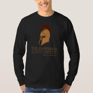 T-shirt Marcus Aurelius Citation Sur Le Bonheur Ancien Rom