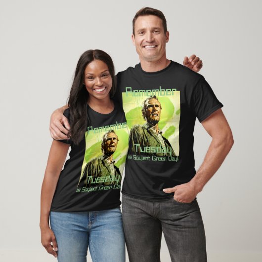 T-shirt Mardi est Soylent green day retro tee (Unisexe)