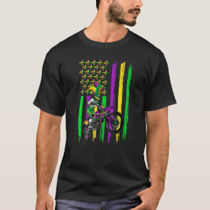 T-shirt Mardi Gra, Drapeau américain rétro Casquette Motoc