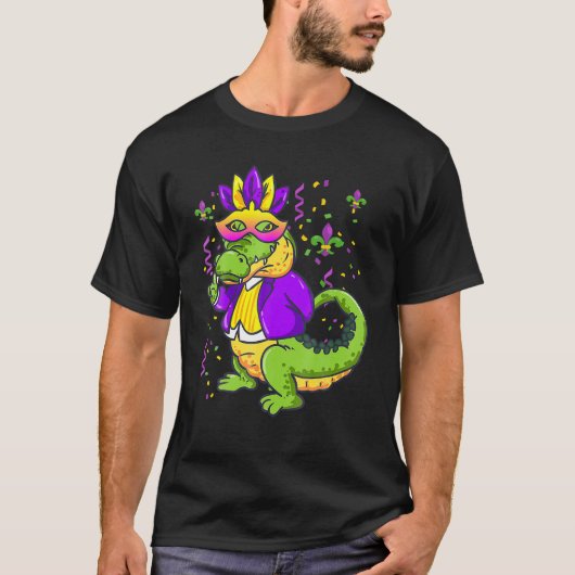 T-shirt Mardi Grad Alligators 3 Alligators Funny Mardi Gra (Devant)