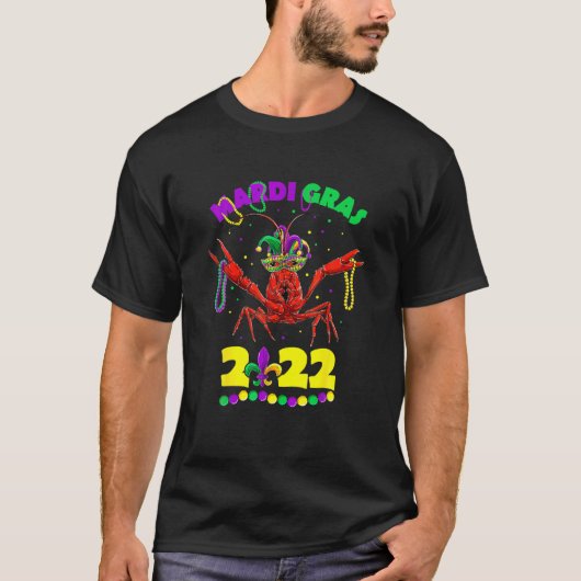 T-shirt Mardi Gras 2022 Crawfish, Enfants Filles Garçons H (Devant)
