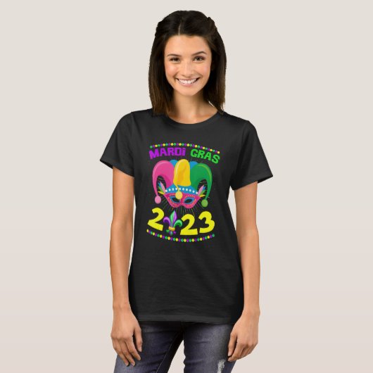 T-shirt Mardi Gras 2023 Jester Outfit New Orleans Carnaval (Devant entier)