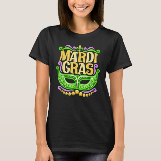 T-shirt Mardi Gras 2023 Mask Beads New Orleans Festival Ca (Devant)