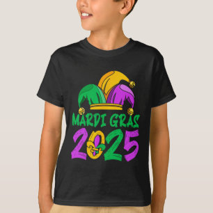 T-shirt Mardi Gras 2025 Mask Feathers Mardi Gras Family Co