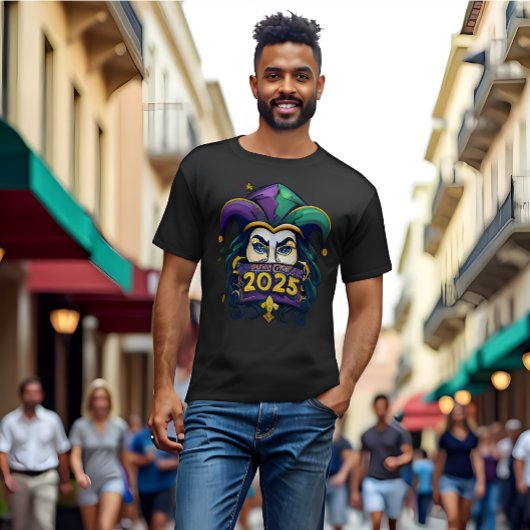 T-shirt Mardi Gras 2025 : Perles, masques et souvenirs