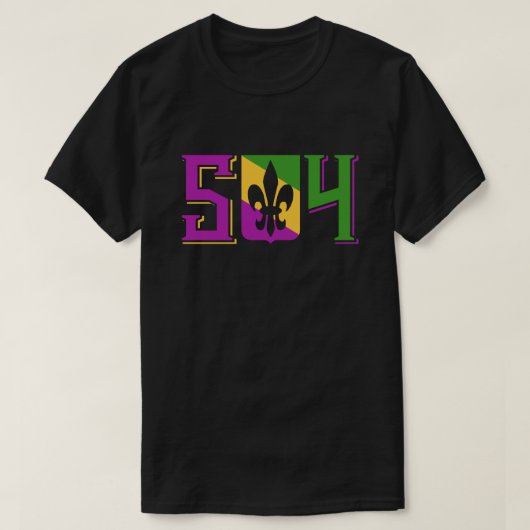 T-shirt Mardi Gras 504 (Design devant)