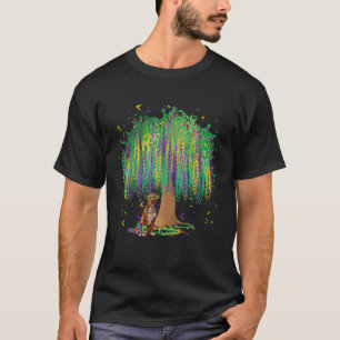 T-shirt Mardi Gras American Staffordshire Terrier perle -