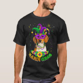 T-shirt Mardi Gras Beagle Chien Papa Chien Maman Perles De (Devant)