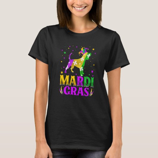 T-shirt Mardi Gras Beagle Dog Lover Carnival Jester Premiu (Devant)