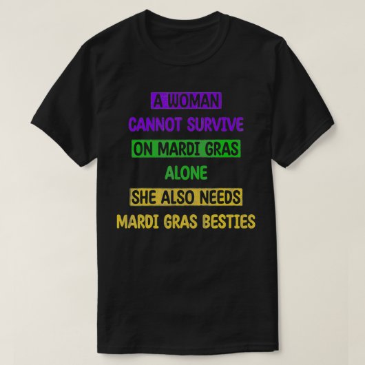T-shirt Mardi Gras Besties Mardi Gras Célébration Funny Qu (Design devant)