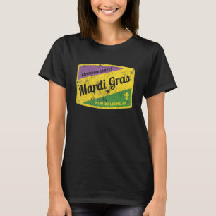 T-shirt Mardi Gras Bourbon Street & La Nouvelle-Orléans Ré