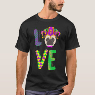 T-shirt Mardi Gras Carlin Love Dogs French Bulldog Mardi G