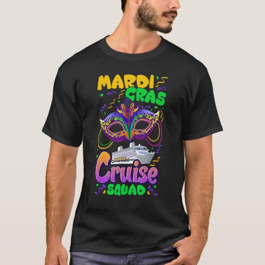 T-shirt Mardi Gras Carnival Croisière Voyage Groupe M (Devant)