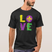 T-shirt Mardi Gras Carnival Love New Orleans Cajun Festiva (Devant)