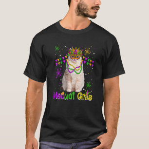 T-shirt Mardi Gras Chat Cute Ragdoll Chat Masque Carnival