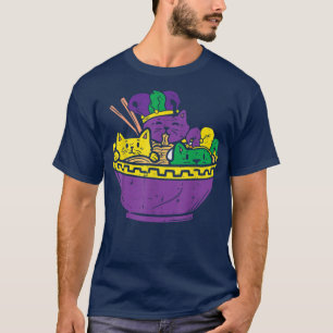 T-shirt Mardi Gras Chats Ramen Kawaii Nourriture japonaise