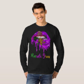 T-shirt Mardi Gras Costume de Carnaval Purple Amp Or Fleur (Devant entier)
