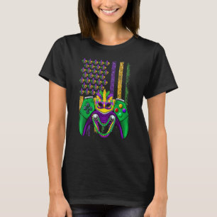 T-shirt Mardi Gras Costume Vidéo Jester Casquette Américai