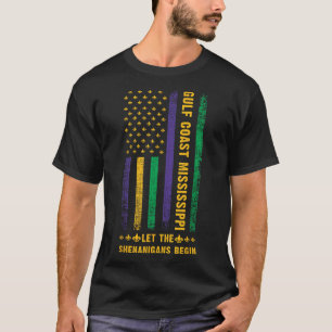 T-shirt Mardi Gras Côte du Golfe Mississippi Fleur-de-lis