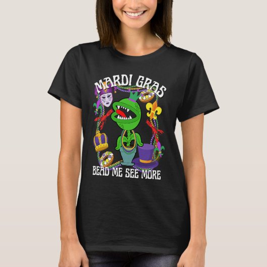 T-shirt Mardi Gras Crawfish Crawdad Feed Me Beads Jester H (Devant)